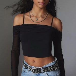 Urban Outfitters Black Sheer Top